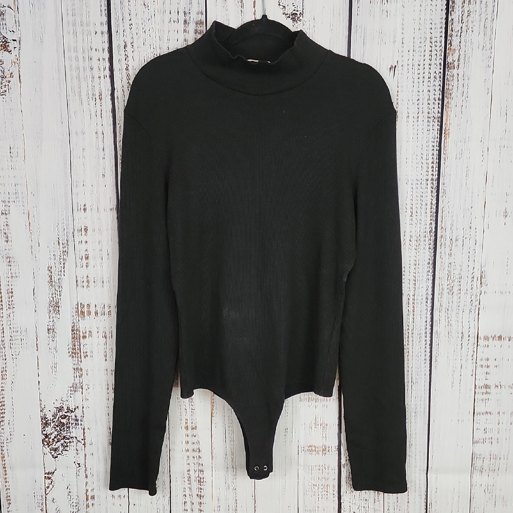 Agolde Black Long Sleeve Bodysuit